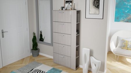 Тумба для Обуви «Элегия» Тип 2 Разные Цвета (Ш-790 мм x В-1656 мм x Г-226 мм)